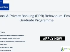 2026 Standard Bank Behavioural Economics Graduate Programme in South Africa 2026 Standard Bank Behavioural Economics Graduate Programme in South Africa