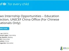 2026 UNICEF China Education Internship in Beijing