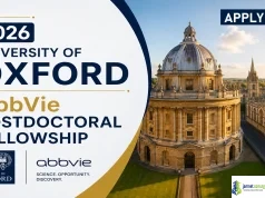 2026 University of Oxford AbbVie Postdoctoral Fellowship 2026 University of Oxford AbbVie Postdoctoral Fellowship