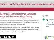2027 Harvard Corporate Governance Fellowship 2027 Harvard Corporate Governance Fellowship