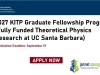 2027 KITP Graduate Fellowship Program (Fully Funded Theoretical Physics Research at UC Santa Barbara)
