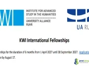 2027 KWI International Fellowships (3000 Euros Stipend in Germany) 2027 KWI International Fellowships (3000 Euros Stipend in Germany)
