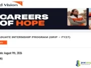 2027 World Vision Uganda Graduate Internship Program (GRIP) 2027 World Vision Uganda Graduate Internship Program (GRIP)