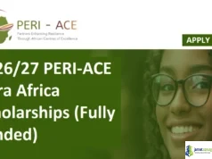 2026/27 PERI-ACE Intra Africa Scholarships (Fully Funded) 2026-2027 PERI-ACE Intra Africa Scholarships (Fully Funded)