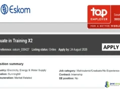 2026 Eskom Graduate in Training Internship Programme in South Africa 2026 Eskom Graduate in Training Internship Programme in South Africa