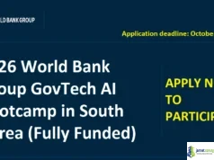 2026 World Bank Group GovTech AI Bootcamp in South Korea (Fully Funded) 2026 World Bank Group GovTech AI Bootcamp in South Korea (Fully Funded)