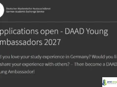 2027 DAAD Young Ambassadors (Eligibility & How to Apply) 2027 DAAD Young Ambassadors (Eligibility & How to Apply)